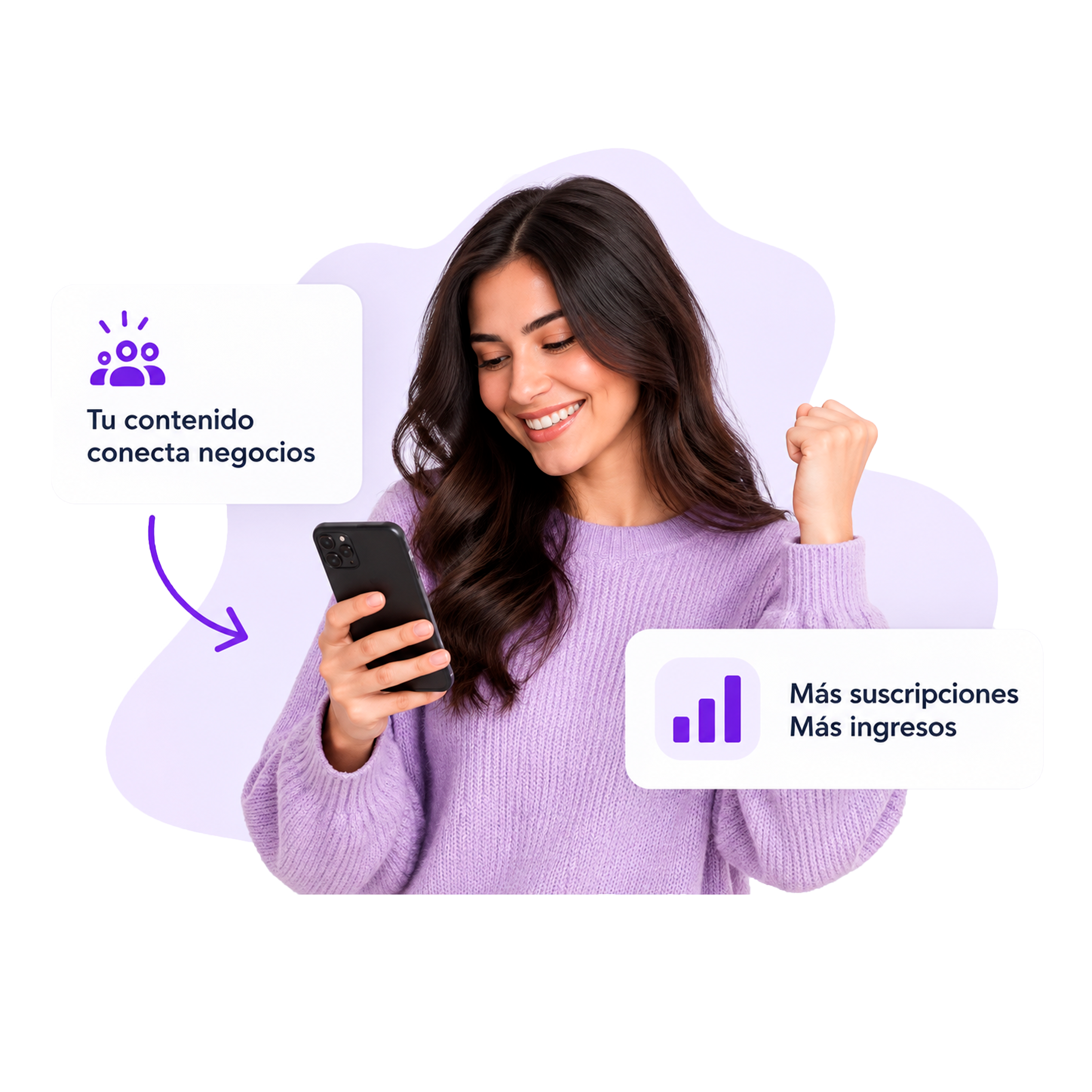 Creadora de contenido utilizando venVoy